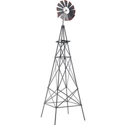 Costway 253 cm Ornamental Windmill Metal Wind Mill