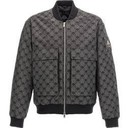 Moose Knuckles Alder Monogram Bomber Jacket - Cement