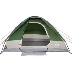 vidaXL Dome Tent For Camping 4 People Green Waterproof