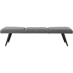 Uttermost Bowtie Charcoal Settee Bench 72.5x18"