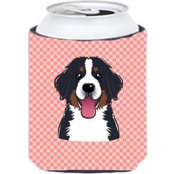 CoolCookware Checkerboard Bernese Mountain Dog Bottle Cooler