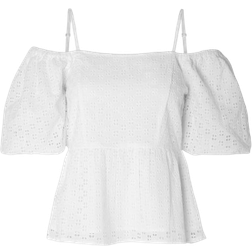 Selected Anelli Off Shoulder Top - Bright White