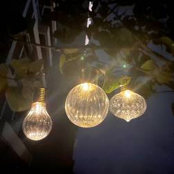 B&Q Gold Effect Solar-Powered Led Outdoor Hanging Lantern Set of 3