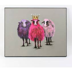WERNS Royal Sheep Pink/Purple Väggdekor 100x80cm