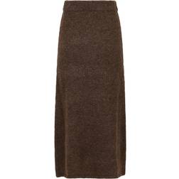 Neo Noir Ashanti Knit Skirt - Brown Melange