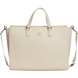 Tommy Hilfiger Monogram Repeat Logo Tote - Classic Beige