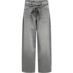 Only Gianna Mid Waist Balloon Fit Jeans - Medium Grey Denim