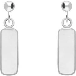 C. W. Sellors Oblong Drop Earrings - Silver/Bauxite