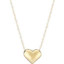 Macy's Puffed Heart Necklace - Gold