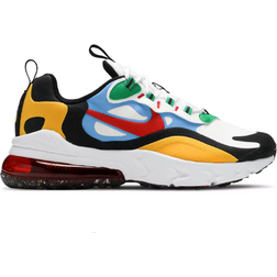 Nike Air Max 270 React Multi-Color GS - White/White/University Gold/University Red