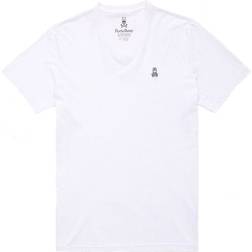 Psycho Bunny Mens Classic V Neck T-shirt - White