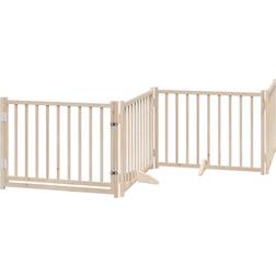 vidaXL Dog Gate with Door 4 Panels