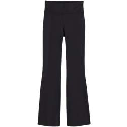 H&M Flared Leggings - Black/Matte