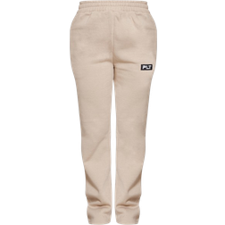 PrettyLittleThing Badge Detailed Straight Leg Joggers - Sand