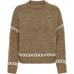 Only Amanda Knitted Pullover - Brown/Malt Ball