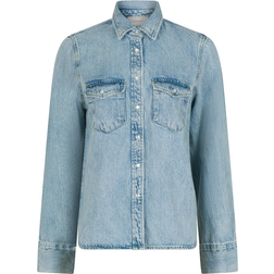 Neo Noir Roger Denim Shirt - Smoke Blue