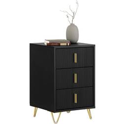 SoBuy Nightstand FBT115-L-SCH Black Bedside Table 40x40cm