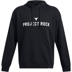 Under Armour Men's Project Rock Icon Fleece Hoodie - Black/White