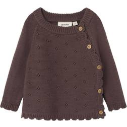 Lil'Atelier Laguna Wrap Knitted Cardigan - Peppercorn (13207925)