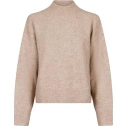 Neo Noir Paulina Knit Blouse - Sand Melange