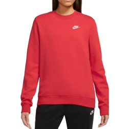 Nike Sportswear Club Fleece Crew-Neck Sweatshirt - University Red/White