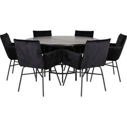 Kalisom Black Matbord 140cm 7st
