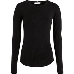 Tommy Hilfiger Boat Neck Slim Long Sleeve T-shirt - Black