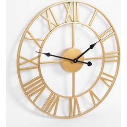 OHS Skeleton Gold Wall Clock 40cm