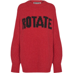 ROTATE Birger Christensen Knitted Logo Sweater - High Risk Red