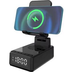 Gear Geek Wireless Fast Charge Alarm Clock Speaker