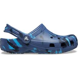 Crocs Kid's Classic Marbled Clog - Navy/Multi