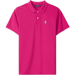 Psycho Bunny Mens Classic Pique Polo Shirt - Wild Berry