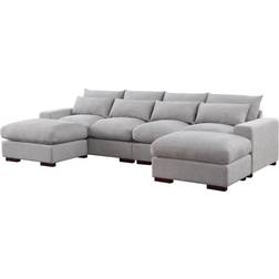 Latitude Run Nyerere 123.24 Light Gray Sofa 123.2" 4 Seater