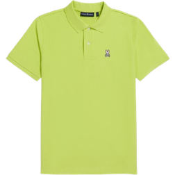 Psycho Bunny Mens Classic Pique Polo Shirt - Lime Granita