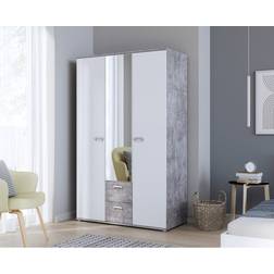 Zipcode Design Bearup Revolving White Wardrobe 114.3x188cm