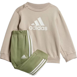 Adidas Infant Badge of Sport Jogger Set - Wonder Beige/White