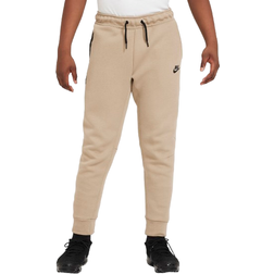 Nike Big Kid's Sportswear Tech Fleece Pants - Khaki/Black/Black