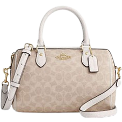 Coach Rowan Satchel Bag In Signature Canvas - Gold/Sand/Chalk