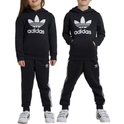 Adidas Kid's Adicolor Hoodie Set - Black