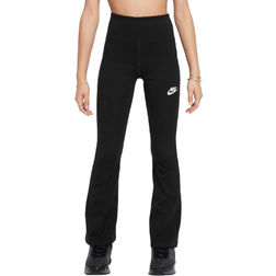 Nike Kid's Sportswear Classic High-Waisted Flared Leggings - Black/White