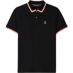 Psycho Bunny Mens Kingsbury Pique Polo Shirt - Black