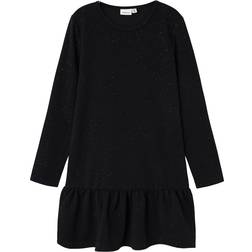 Name It Girl's Long Sleeved Dress - Black