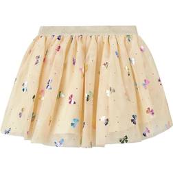 Name It Girl's Glitter Tulle Skirt - Buttercream