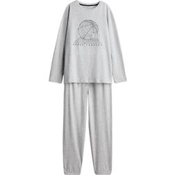 H&M Pyjama aus Baumwolljersey - Hellgraumeliert/Break Through (1239762001)