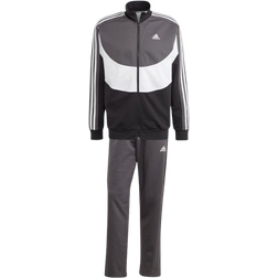 Adidas Colorblock Tracksuit - Black/White/Grey Six