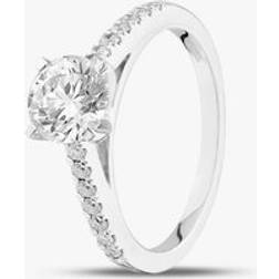 T.H.Baker Laboratory-Grown 1.20ct Brilliant Cut Diamond Shoulder Set Solitaire Ring LGR35523-120 - Silver