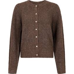 Neo Noir Nuna Knit Cardigan - Brown Melange