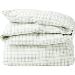 Lexington Checked Lyocell/Cotton Bedding Set Duvet Cover White, Green (220x220cm)