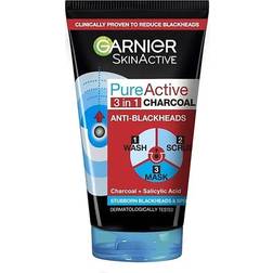 Garnier Pure Active Intensive Charcoal 3-in-1 Wash, Scrub & Mask 150ml