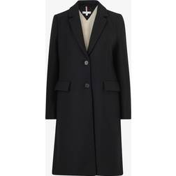 Tommy Hilfiger Kappa Wool Blend Classic Coat - Black
